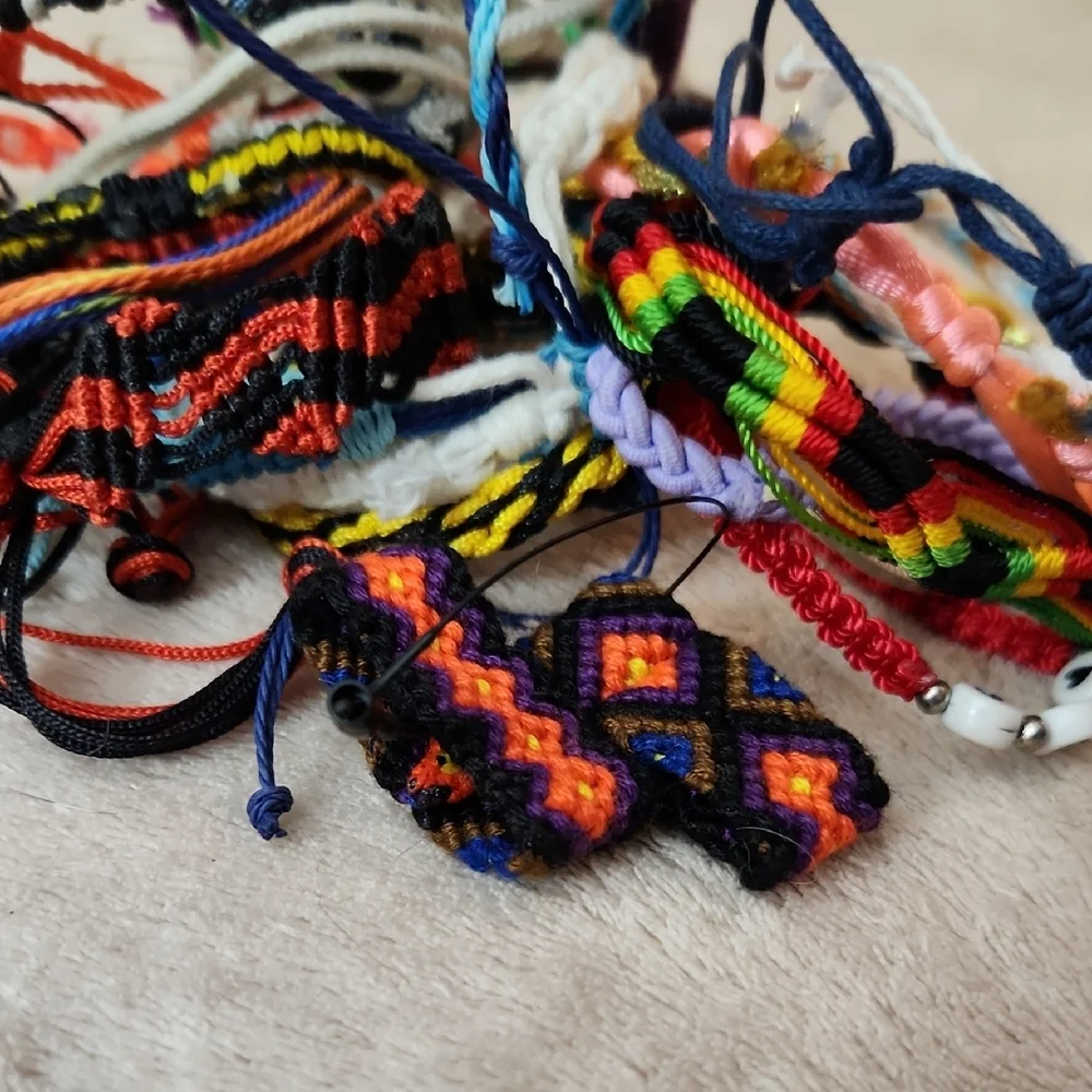 Colorful Bundle Woven Kids Friendship Bracelets - Multi-Color
